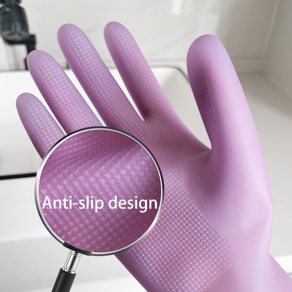 3 Pair, Household Cleaning Gloves, Waterproof Kitchen Dishwashing Gloves, Non-slip Housework Gloves, Laundry Washing Gloves, Cleaning Supplies, Cleaning Tool